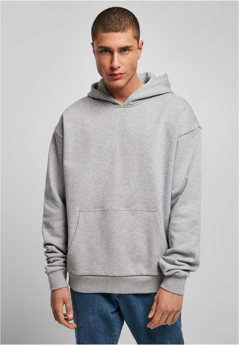 Plain grey hoodie men hot sale