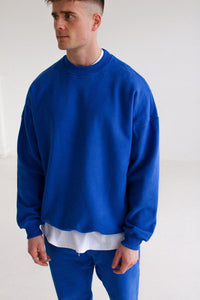 Luxury Oversized Sweatshirt - Royal Blue - UNBND Blanks