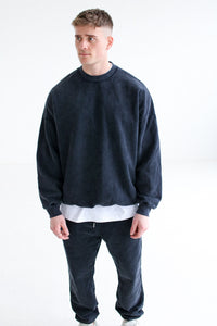 Luxury Oversized Sweatshirt - Vintage Black - UNBND Blanks