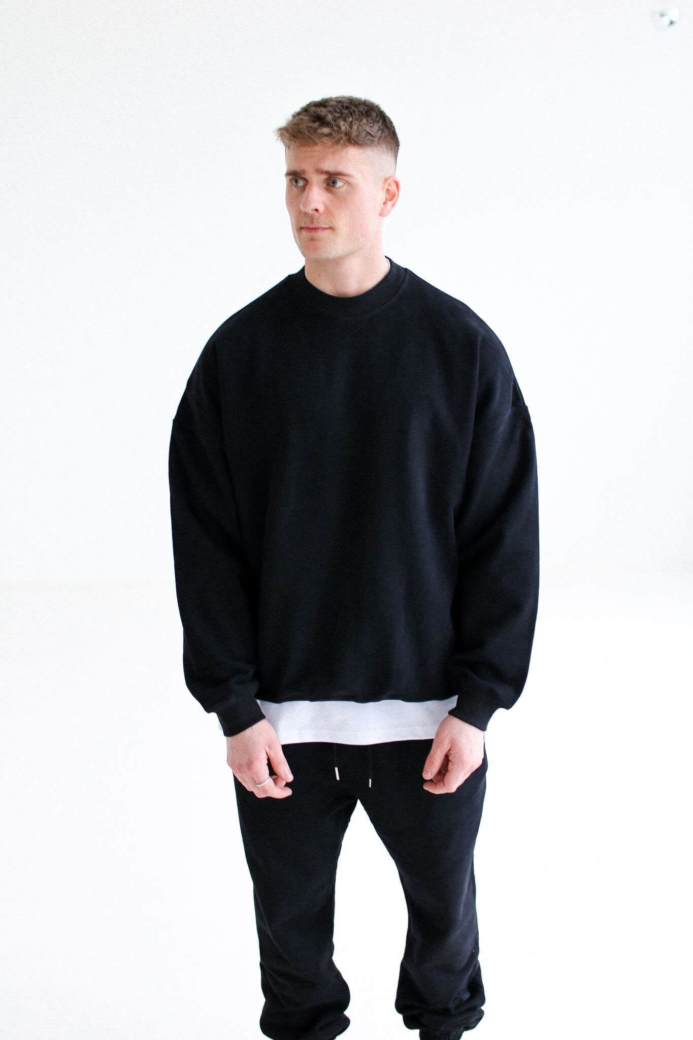 Luxury Oversized Sweatshirt - Black
