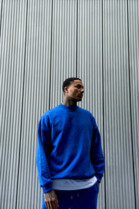 Luxury Oversized Sweatshirt - Royal Blue - UNBND Blanks