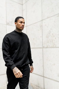 Luxury Oversized Sweatshirt - Black - UNBND Blanks